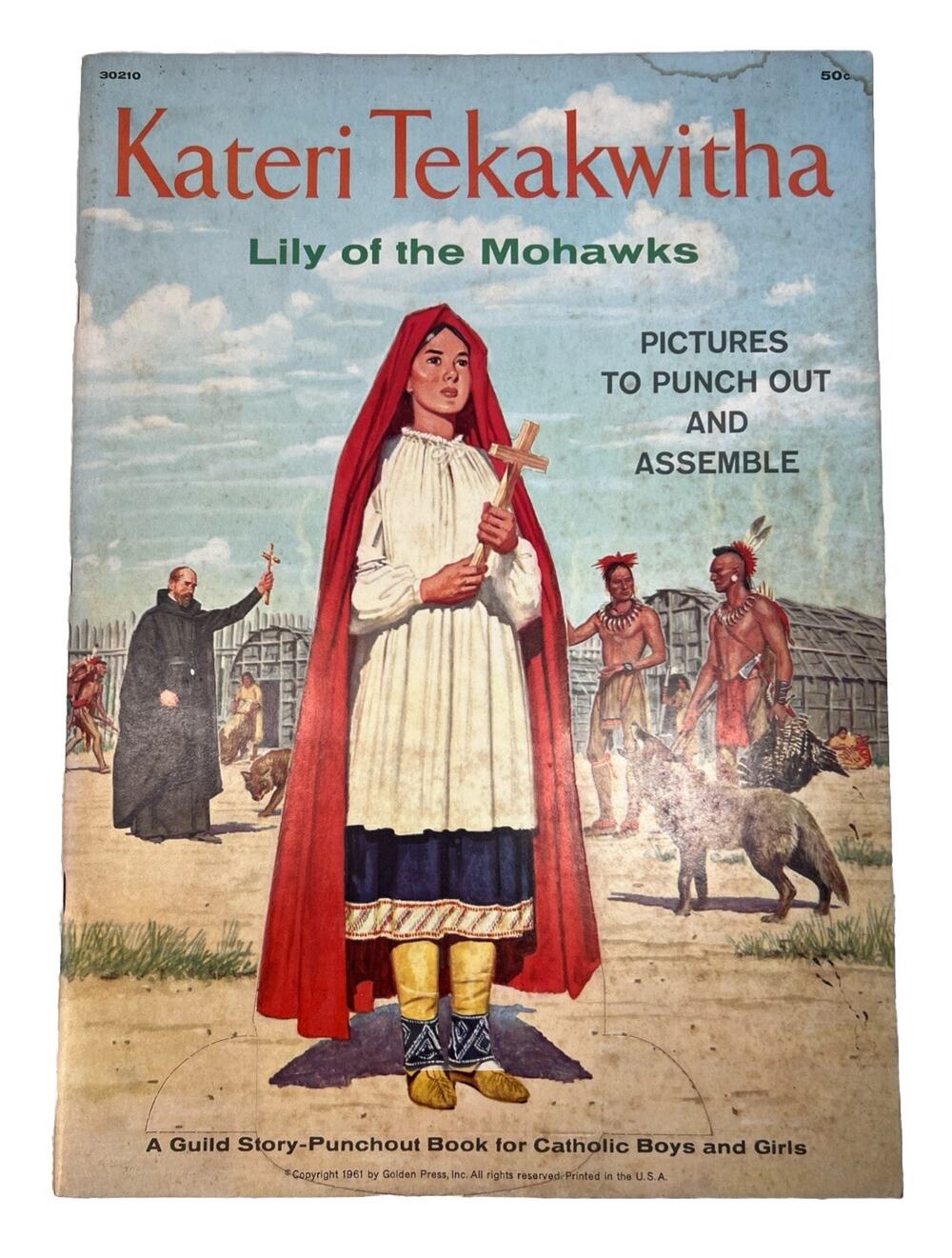 Vintage Original 1961 KATERI TEKAKWITHA Lily Of The Mohawks PUNCH-OUT BOOK NEW
